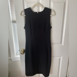 Calvin Klein size 6 black scuba dress